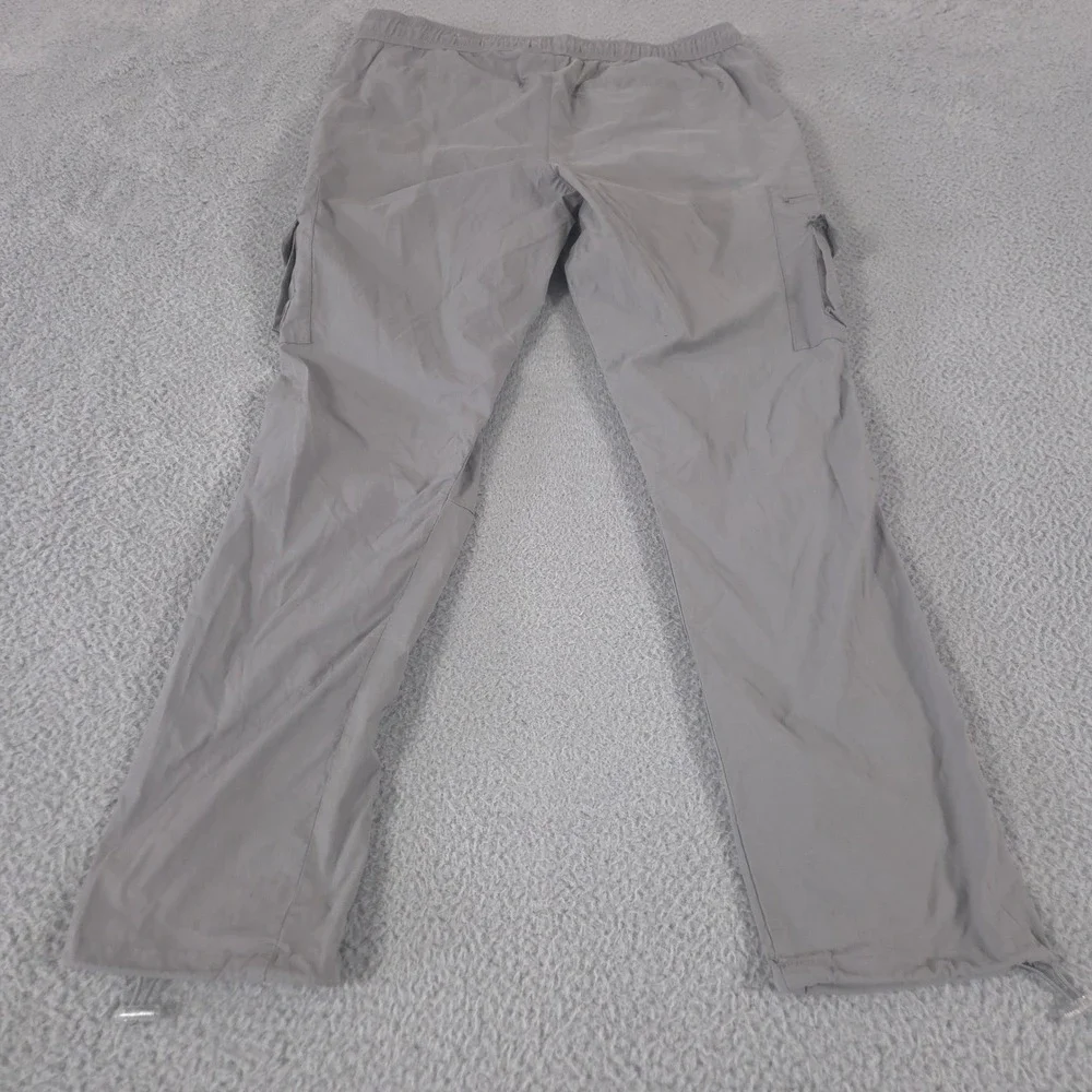 PacSun Pants Mens Large Grey Cargo Eco Stretch Slim Tapered Bungee Hem Utility